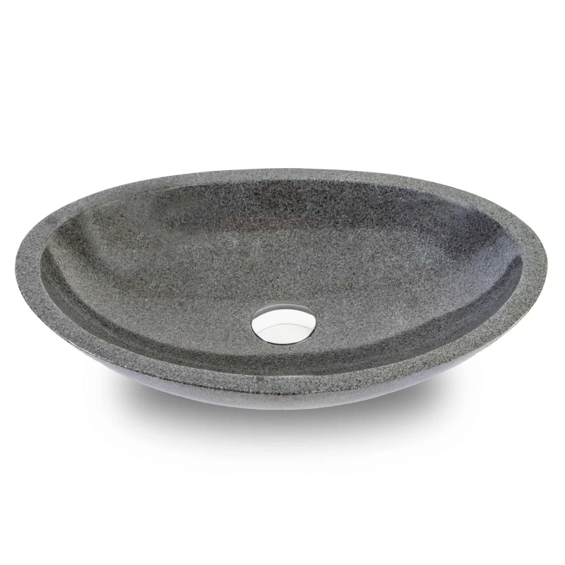 Chiseled natural stone sink Grey granite BRH011-G (2)
