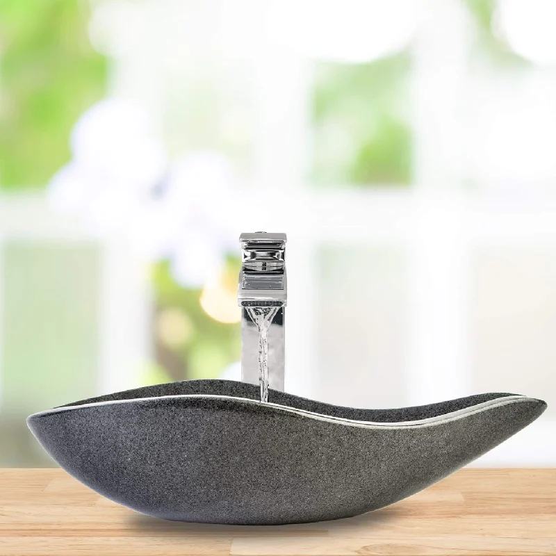 Polished Grey granite sink BRH013-G Luxury Stone Sink 4