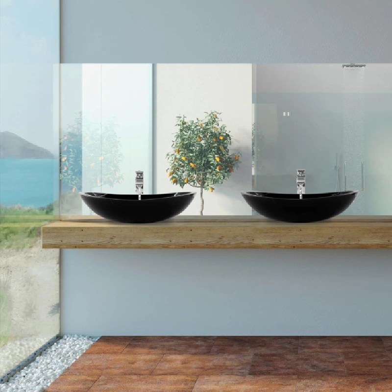 Natural stone bathroom vessel Nero marquina marble BRH011-N (4)