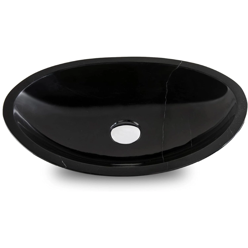 Natural stone bathroom vessel Nero marquina marble BRH011-N (7)