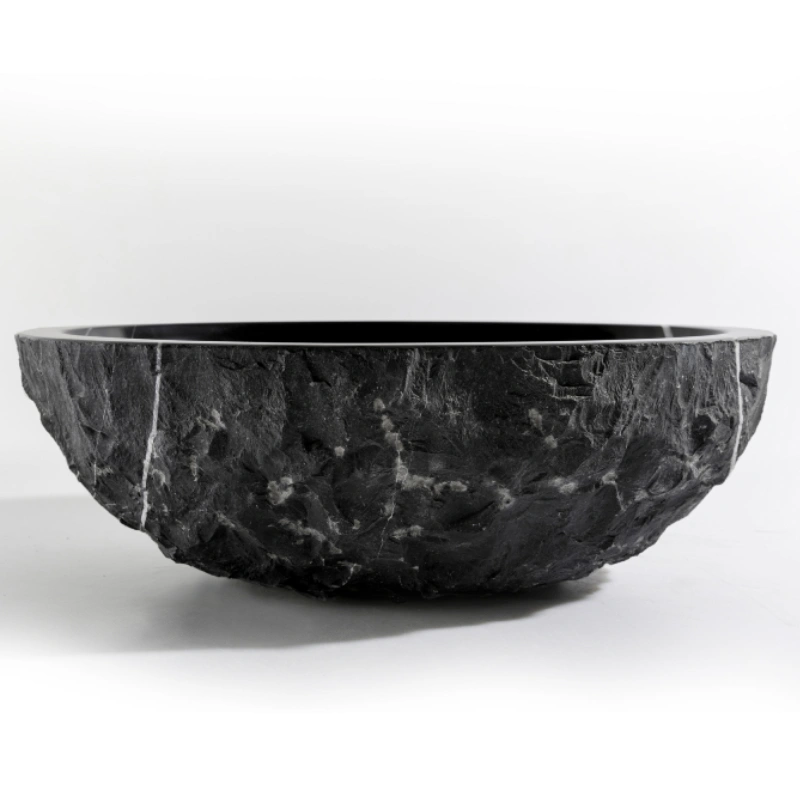 Chiseled nero marquina sink BRH014-N