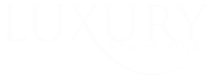 luxury stone sinks logo white